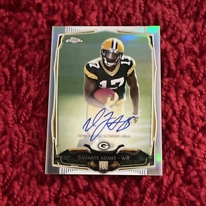 2014 Topps Chrome #114  Davante Adams Facing Fwd /150 Auto Refractor Mini - Picture 1 of 4
