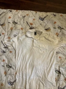 Alternative Apparel Polo Shirt Large White Wrinkled, But In Excellent Condition  - Picture 1 of 6