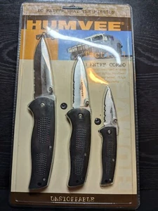 Humvee 3 Knife Combo Set with Belt Clips New in Package - Picture 1 of 3