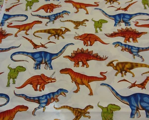 2007 Timeless Treasures Dan Morris Cotton Fabric #3564 Dinosaurs 1yd x 44" - Picture 1 of 10