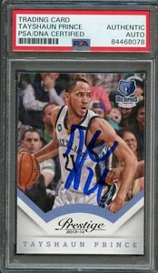 2013-14 Panini Prestige #123 Tayshaun Prince Signed Card AUTO PSA Slabbed Grizzl - Picture 1 of 2