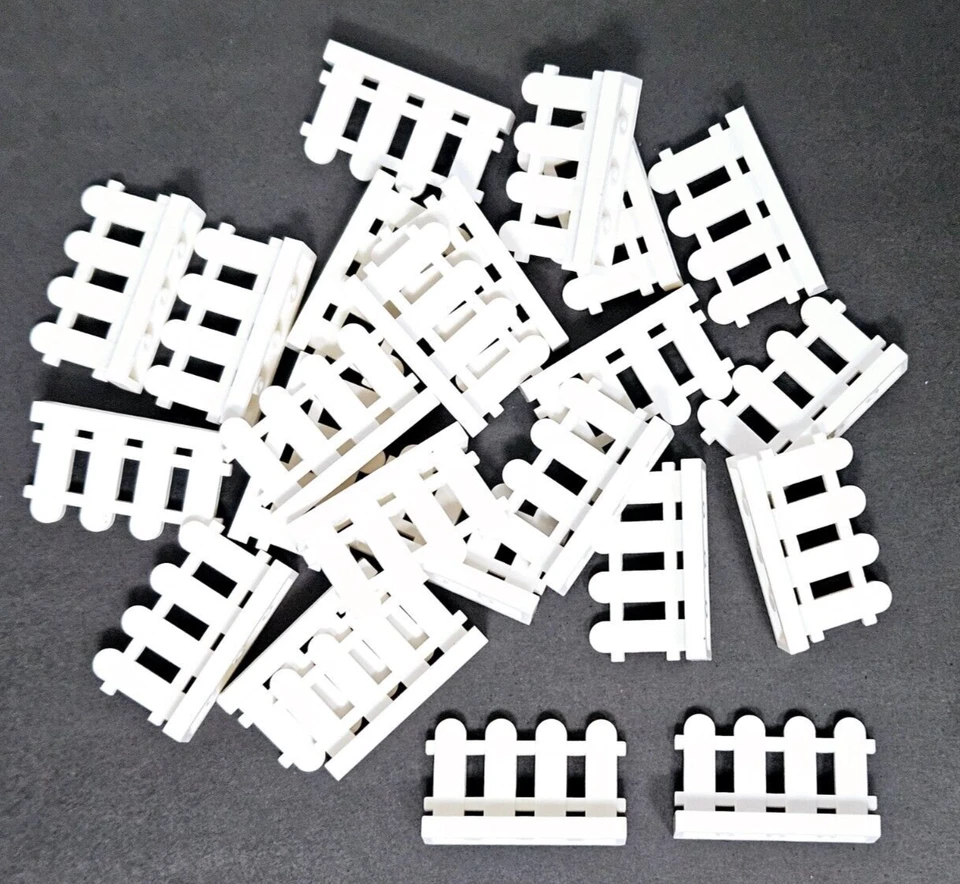 Lego белый забор 1 x 4 x 2 Paled деталь 33303 перила барьер город QTY 24 - Изображение 1 из 2