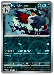 Juego de cartas coleccionables Pokémon - Honchkrow 132/193 - Holograma inverso poco común - Paldea evolucionada - Imagen 1 de 1