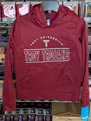 Толстовка с капюшоном молодежная Gen2 Troy University Trojans маленькая (8) кардинальная - Изображение 1 из 3