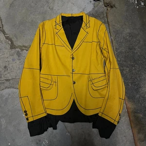 Christopher Nemeth Silk Blazer Geometric Pattern Button Closure Men's - Picture 1 of 5