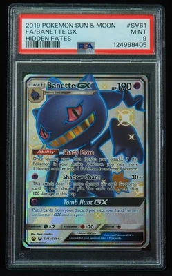 Banette GX SV61 PSA Mint 9 Hidden Fates Pokemon Card - Image 1 of 3