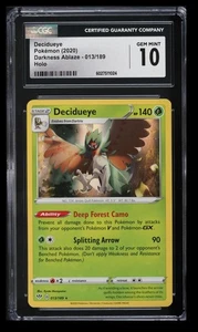 2020 Pokemon Darkness Ablaze Decidueye CGC 10 English #013/189 Holo Rare - Picture 1 of 2