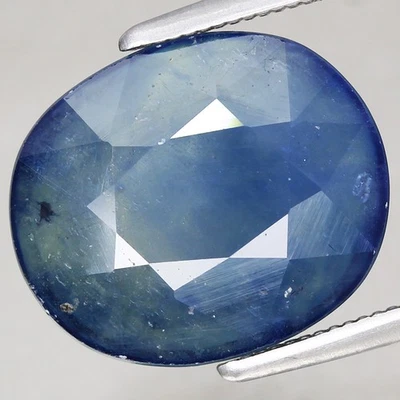 8.21ct t.w 12.62x10.63mm Oval Natural Blue Sapphire Tanga Tanzania Gemstone - Image 1 of 4