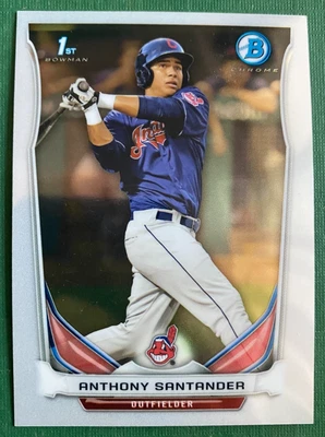 2014 Bowman Chrome Anthony Santander 1st Bowman Rookie #BCP67 Toronto Blue Jays - Image 1 of 2