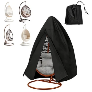 Waterproof Patio Egg Chair Covers  Wicker Egg Swing Chair Covers 75*45inch Black - Picture 1 of 7