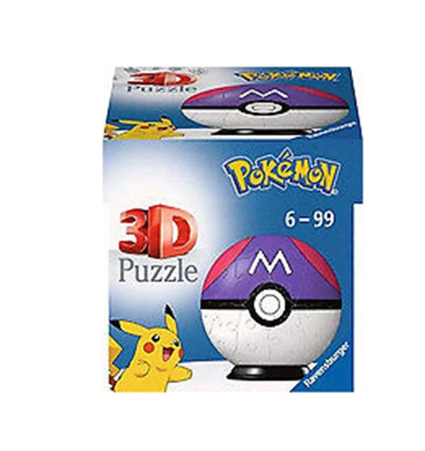 RAVENSBURGER Pokémon Masterball  viola3D Puzzleball 54 pezzi Puzzle - Immagine 1 di 1