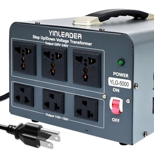 Yinleader 5000 Step UpDown Transformer Converter 110/120 Volt 220/240 - Picture 1 of 3