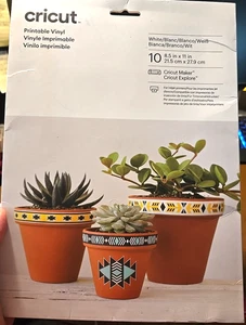 Cricut Printable Vinyl White 8.5” x 11” (10pk) NEW - Picture 1 of 4
