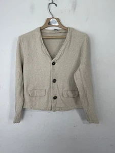 CP Shades Jacke Damen Small Beige Lagenlook Leinen Beachy Coastal Minimal Freizeit - Bild 1 von 9