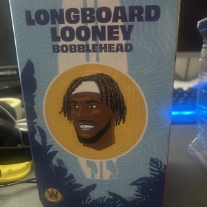 New Kevon Looney Warriors Longboard Bobblehead SGA Santa Cruz - Limited Edition - Picture 1 of 3