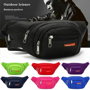 Large Waterproof Waist Bum Bags Fanny Pack Belt Pouch Wallet Travel Bag Unisex - Picture 1 of 21