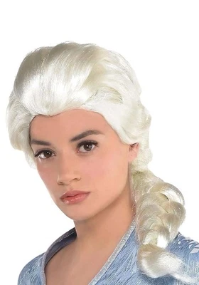NEW Disney Frozen Elsa Costume Wig Long Braided White Hair Halloween One Size - Image 1 of 4