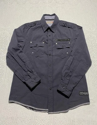 Sovereign Code Shirt Mens Medium Blue Gray On Guard Utility Long Sleeve - Image 1 of 4