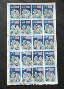 Moon Landing mint sheet, 20 stamps, MNH, USPS, 1989, Scott #2419 - Picture 1 of 2