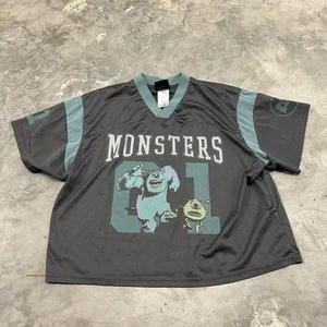 DISNEY MONSTERS INC Sully & MIKE WAZOWSKI JERSEY CROP TOP SIZE MEDIUM - Imagen 1 de 5