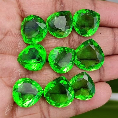 Natural 103.50 Ct Certified Moldavite Impact Tektite Loose Gemstone Lot 9 Pcs - Image 1 of 4