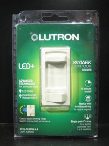 Nuevo atenuador de contorno Lutron Skylark luz almendra (CTCL-153PDH-LA) 3 vías - Imagen 1 de 1
