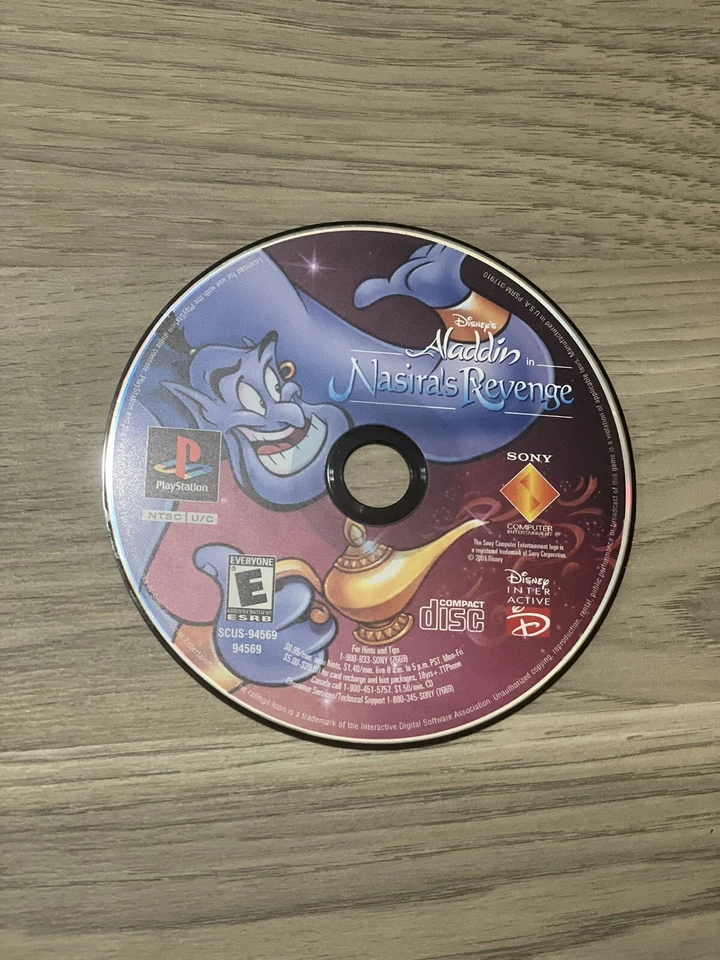 Disney's Aladdin in Nasira's Revenge Playstation PS1 solo disco Foto 1 de 4