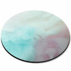 Round Mouse Mat - Cotton Candy Floss Clouds Office Gift #2724