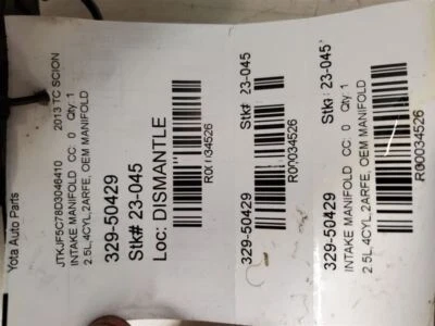 Scion TC, colector de admisión, 2009-2018, 2,5 L, 4 cilindros, 2arfe, 17120-36010, OEM Foto 1 de 4