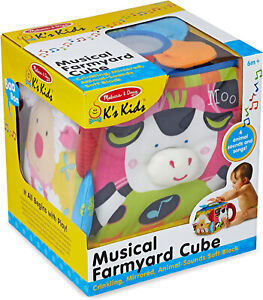 Melissa & Doug 9177 Musical Farmyard Cube Learning Toy Baby Kids Childrens Toys