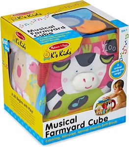 Melissa & Doug 9177 Musical Farmyard Cube Learning Toy Baby Kids Childrens Toys - Picture 1 of 3