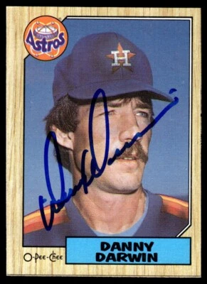 1987 O-Pee-Chee Danny Darwin Auto Houston Astros #157 COA OPC Card Signed - Image 1 of 2