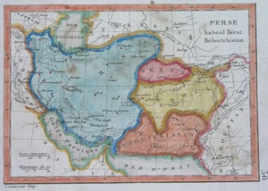 1846 ORIGINAL MAP ASIA PERSIA IRAN AFGHANISTAN ARMENIA PAKISTAN IRAQ OMAN KUWAIT - Picture 1 of 3