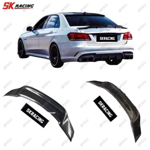 FOR 2010-2016 MERCEDES BENZ W212 E63 SEDAN BLACK /CARBON FIBER TRUNK SPOILER KIT - Picture 1 of 45