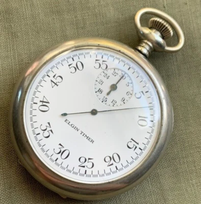 Elgin WWII Era 30 Minutes Stopwatch Pocket Watch - Excellent - Image 1 of 4