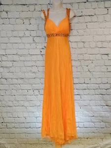 G421 DAVE & Johnny 8105 sz 0 BEADED PROM BLACK TIE FORMAL PARTY GOWN DRESS - Picture 1 of 9