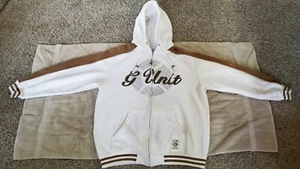 THE G-UNIT SCHWERGEWICHT UNISEX GRÖSSE XL WEISS BRAUN VOLLREISSVERSCHLUSS KAPUZENPULLOVER RN #112078 - Bild 1 von 4