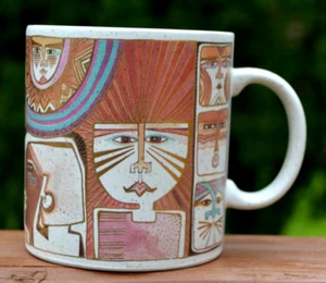 Laurel Burch Primordial Dream Tribal 1990 Made in Japan Mug - Picture 1 of 9
