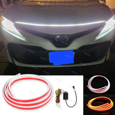For Toyota Camry Corolla Car Hood Turn Signal Daytime Running Strip Lights 95" - Изображение 1 из 4