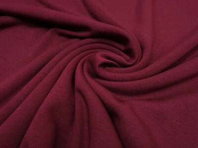 Stoff Alpenfleece Sweatshirtstoff dunkelrot bordeaux uni Kleiderstoff Hoodiestof - Bild 1 von 4