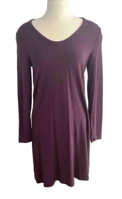 Gap Casual Dress Long Sleeve Medium Burgundy Maroon Soft spun Jersey Knit - Image 1 of 4