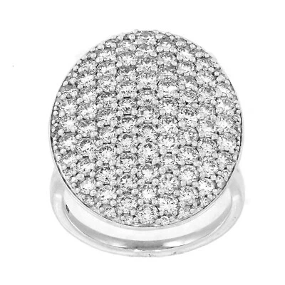 2.95ct Pave Diamond Dome Ring 14k White Gold - Image 1 of 3