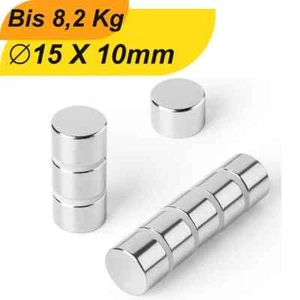 Neodymium Magnet 15x10mm Super High Holding Power Scheibenmagne Strong - Picture 1 of 6