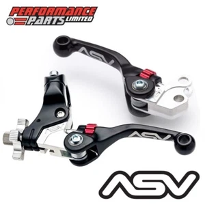 ASV Black F4 Short Front Brake + Clutch Lever + Std Perch, Kawasaki KX250 1998 - Picture 1 of 9