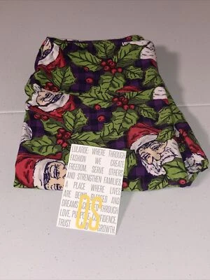 OS LuLaRoe Leggings Talla Única Navidad Multicolor Santa Acebo Cuadros Unicornio Nuevo con Etiquetas Foto 1 de 4