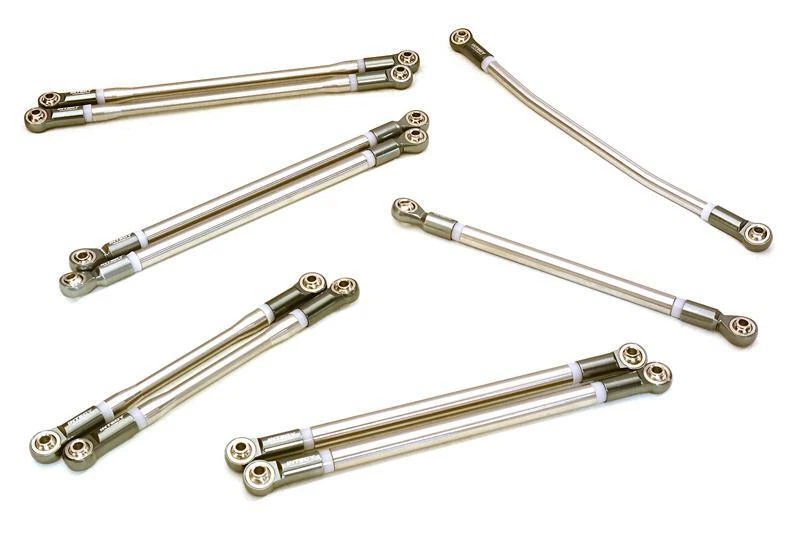 Stainless Steel Linkage Set w/ Alloy Rod Ends for Axial 1/10 SCX10 II #90046-47 - Image 1 of 1