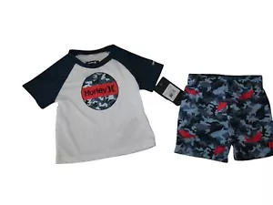 Hurley Baby Boys Swim Shorts Rash Guard Shirt UPF 50+ Toddler 12M NWT - Picture 1 of 2