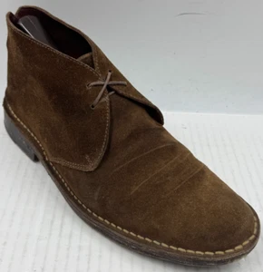 Cole Haan Country Men's Boots 9M Brown Suede Lace Up Ankle Chukka Boots C1600 - Picture 1 of 12