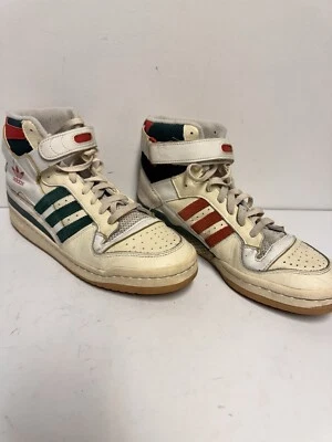 ADIDAS FORUM 84 HIGH COLLEGIATE GREEN RED SHOES  Sz 10.5 - Image 1 of 4