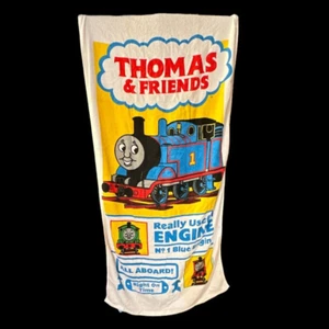 Toalla de playa locomotora tren motor útil Thomas & Friends 2001 de colección 55x28 - Imagen 1 de 7